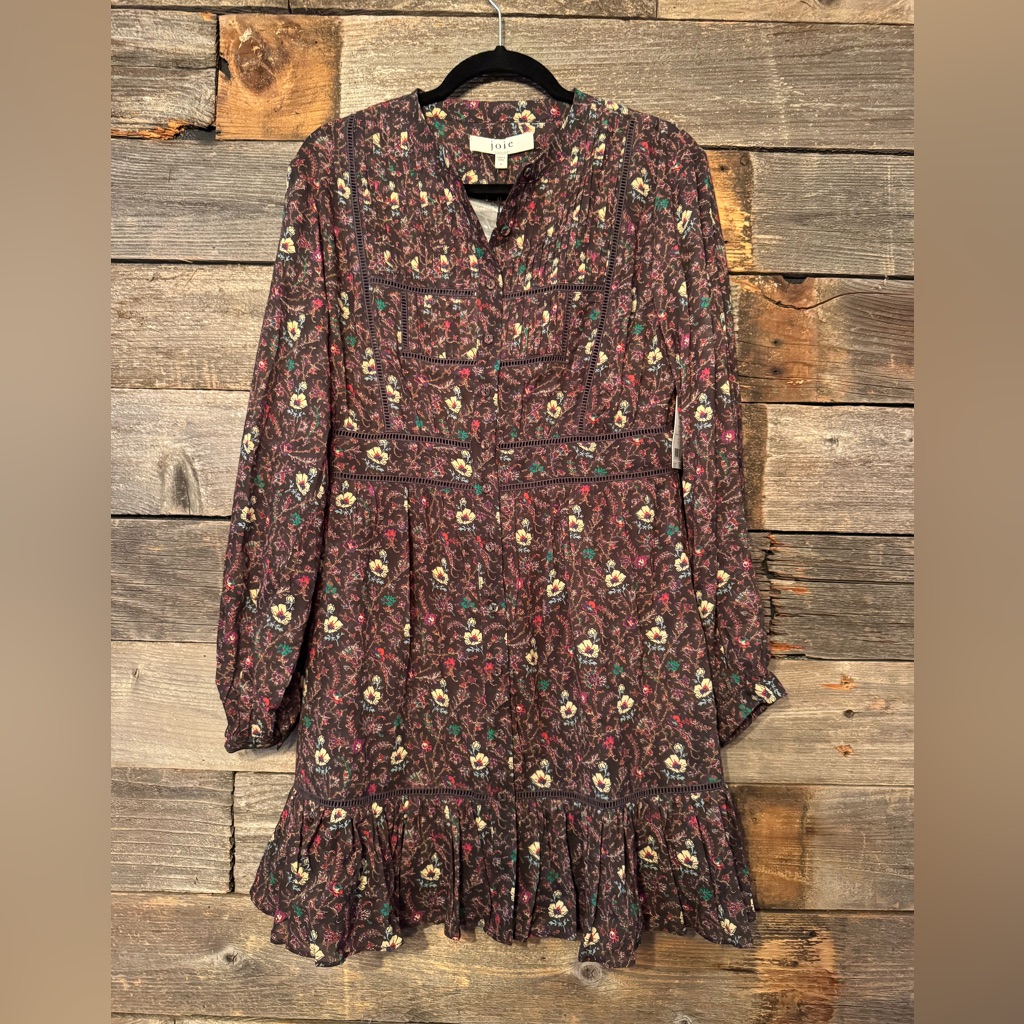 Joie Charmesse Mini Dress, Chocolate Torte Multi Women's Size 8 Nwt